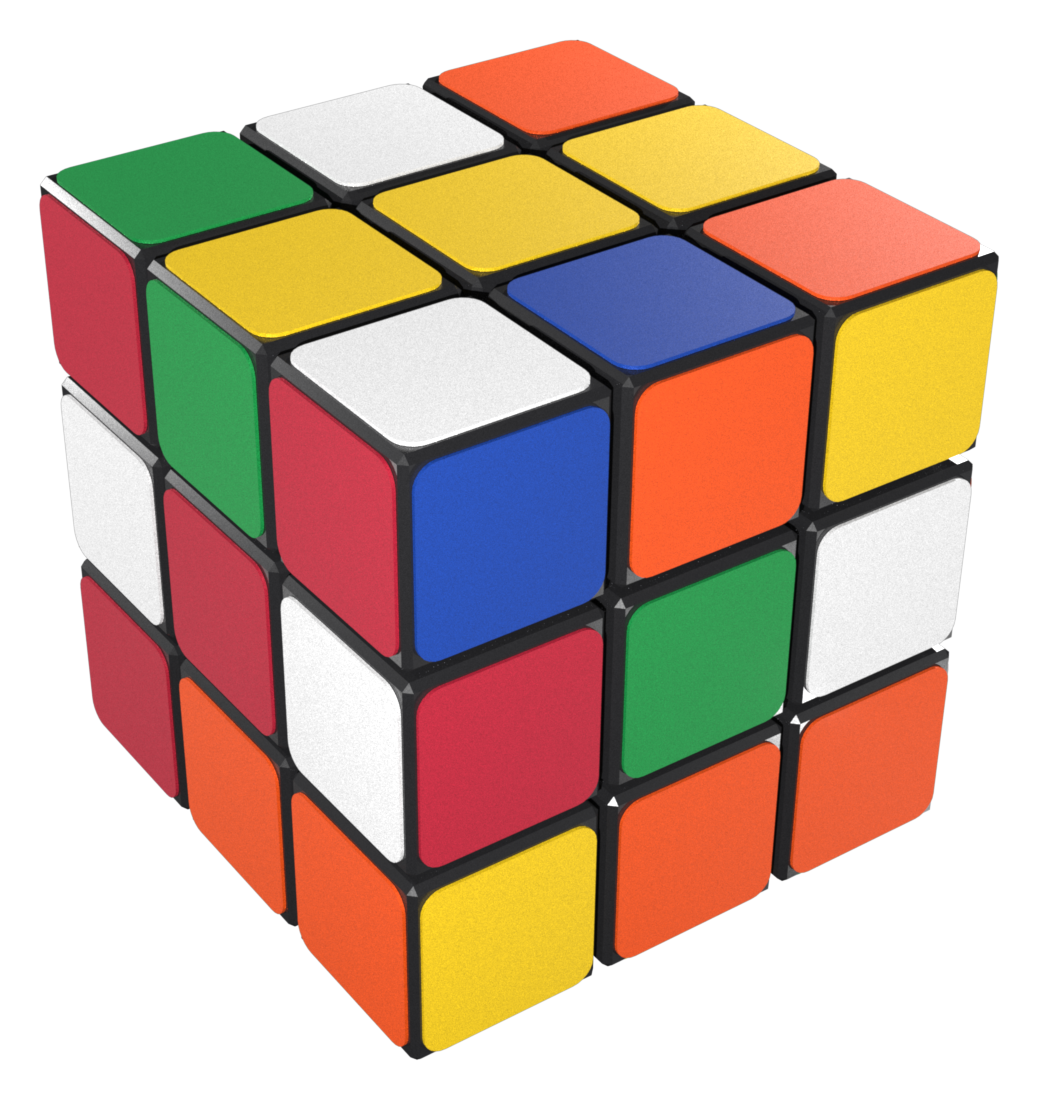 rendered Rubik's cube